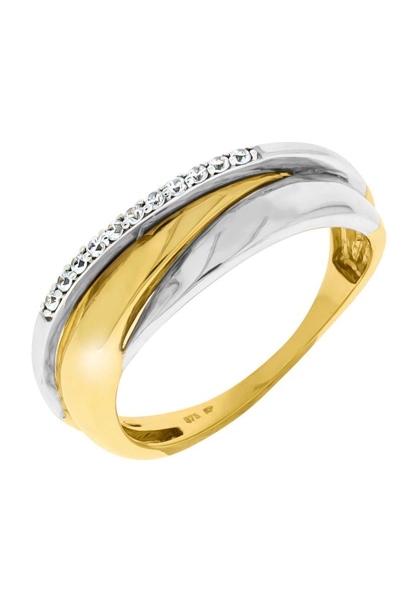 Bicolor Gold Ring mit Cubic Zirkonia