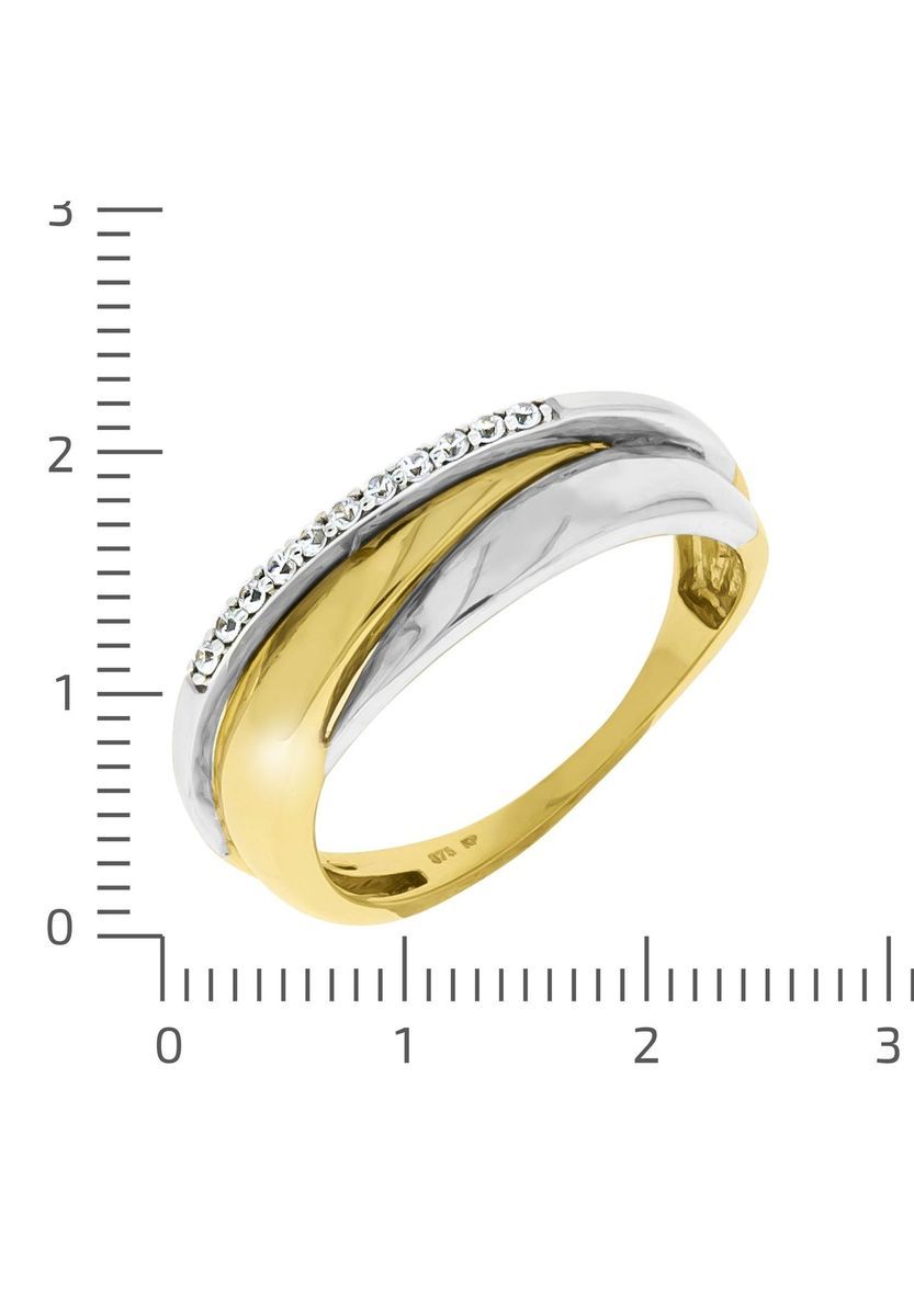 Bicolor Gold Ring mit Cubic Zirkonia