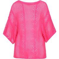 Lochstrick-Pullover mit weiten Ärmeln