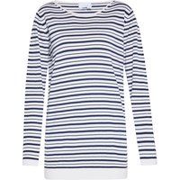Gestreiftes Feinstrick Kurzarmshirt