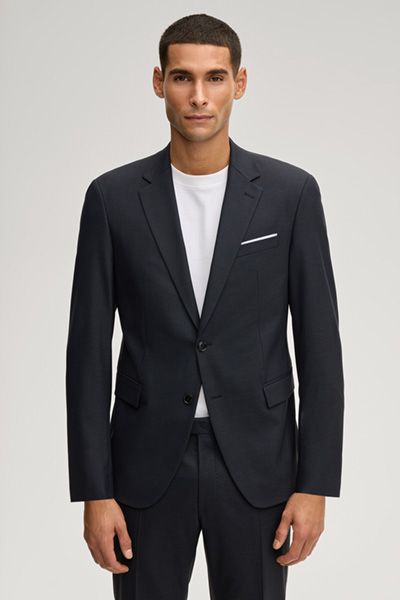 JOOP! Herby Dunkelblaues Reise-Sakko Stretch Wollmix Slim Fit