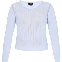Kurzarm Strickjacke mit Strukturmuster