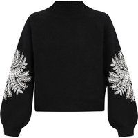 IZIA Pullover Frauen schwarz-weiß