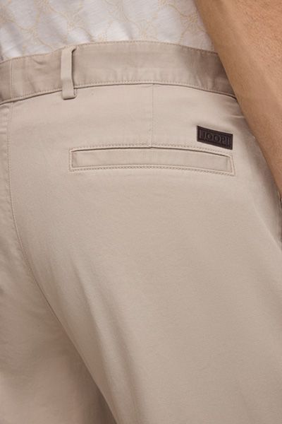 Joop! Lexter Beige Chino Hose Relaxed Fit Bundfalten Baumwollmischung
