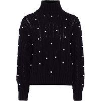 Faina Pullover mit Perlen Damen schwarz