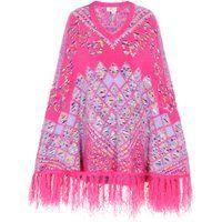 IZIA Poncho Frauen rosa mehrfarbig