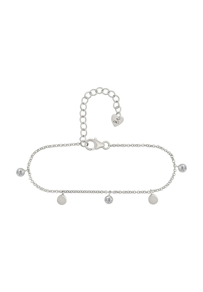 Feines Silberketten-Armband mit Anhängern