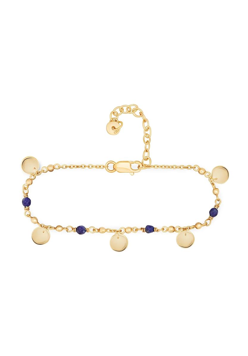 Feines Silberketten-Armband mit Anhängern