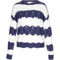 usha Pullover Frauen marineblau cremeweiß