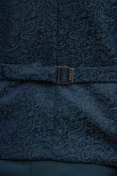 Joop! Petrolblaue gemusterte Paisley Anzugweste formelle Kleidung