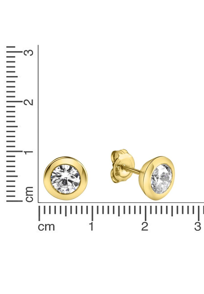 Goldene Ohrstecker mit Zirkonia