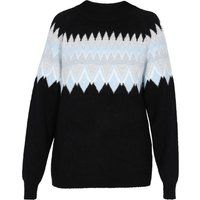 Norweger Muster Rundhals Strickpullover
