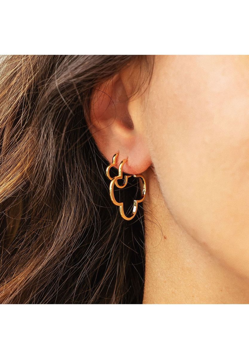 Goldene Kleeblatt-Creolen