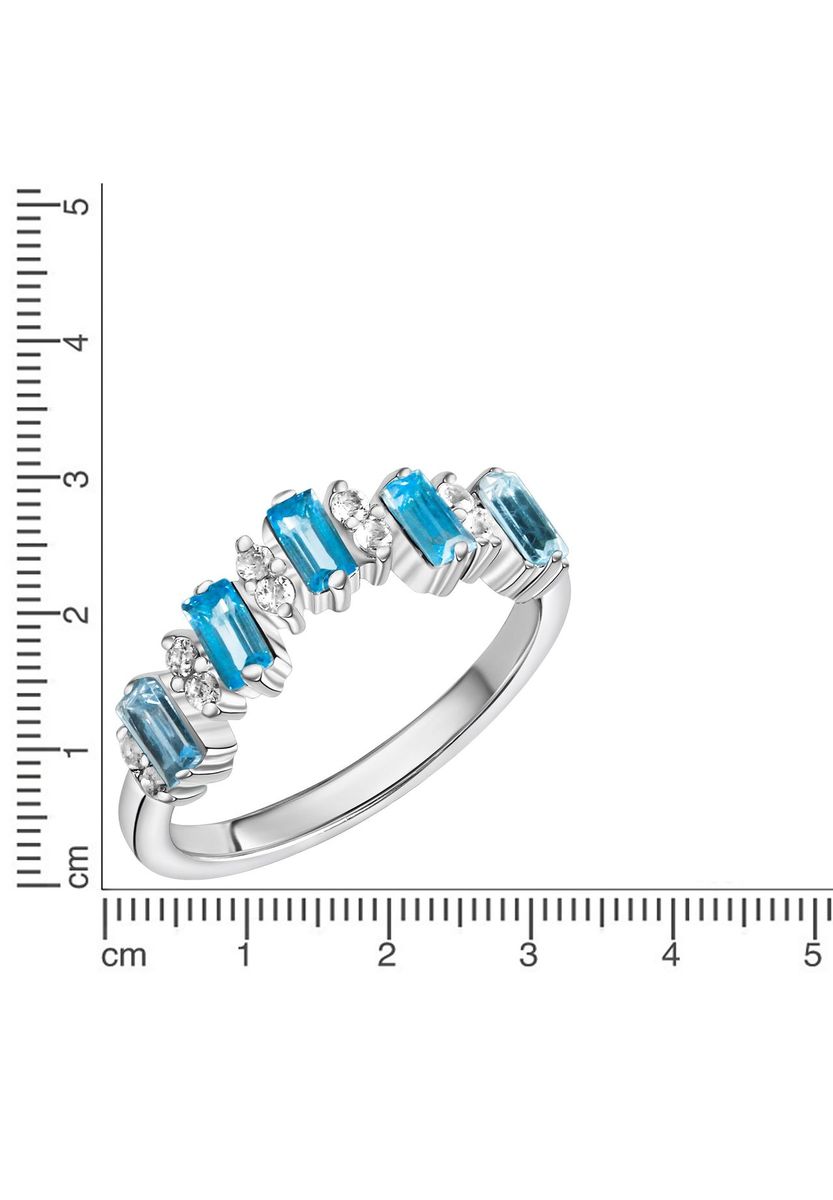Blautopas Sterlingsilber Ring