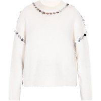 Gestrickter Pullover mit Pailletten und Relaxed Fit