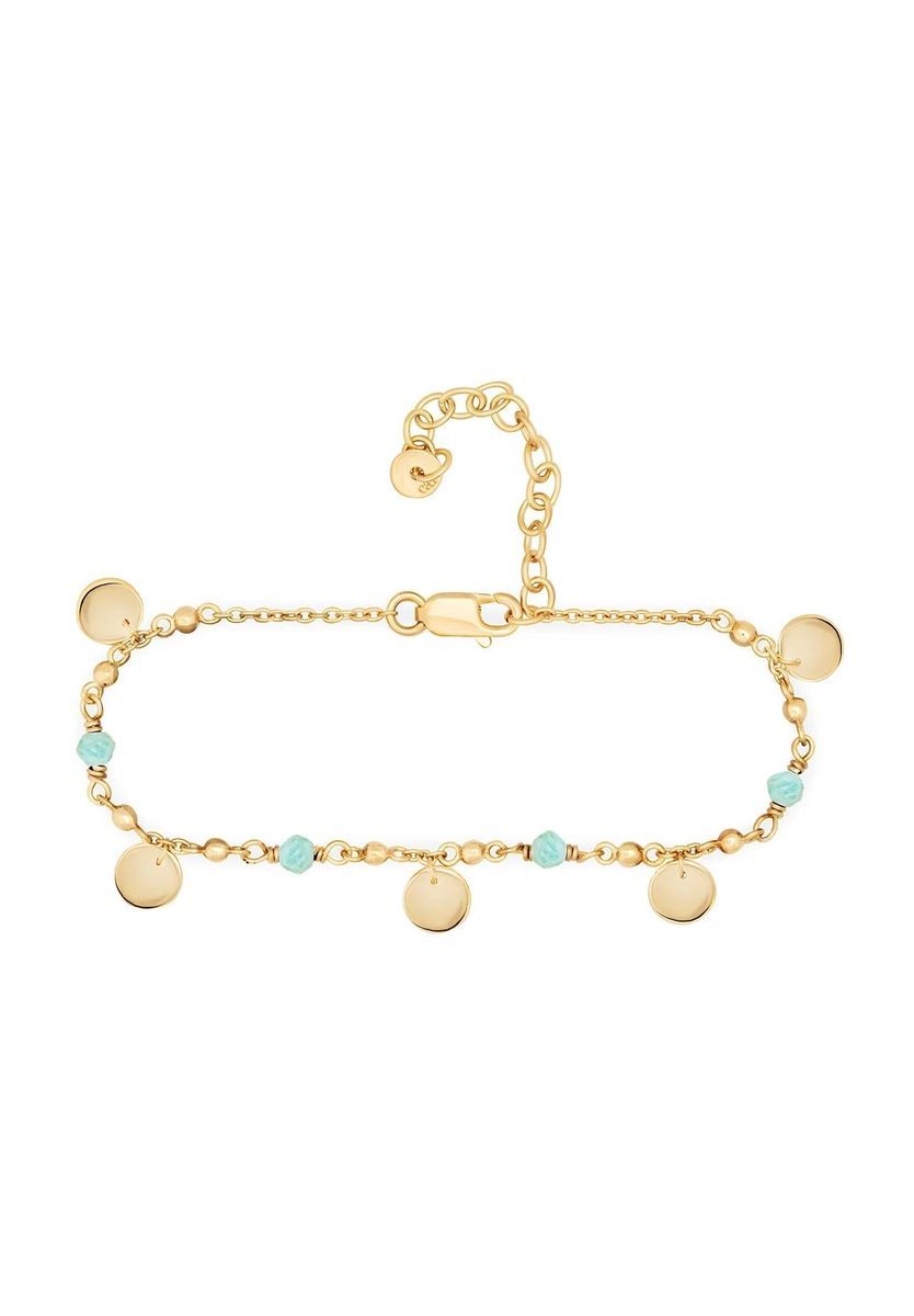 Feines, vergoldetes Armband mit Anhängern