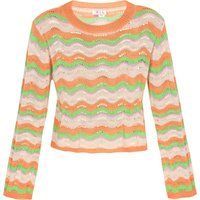 IZIA Pullover Frauen orange mehrfarbig
