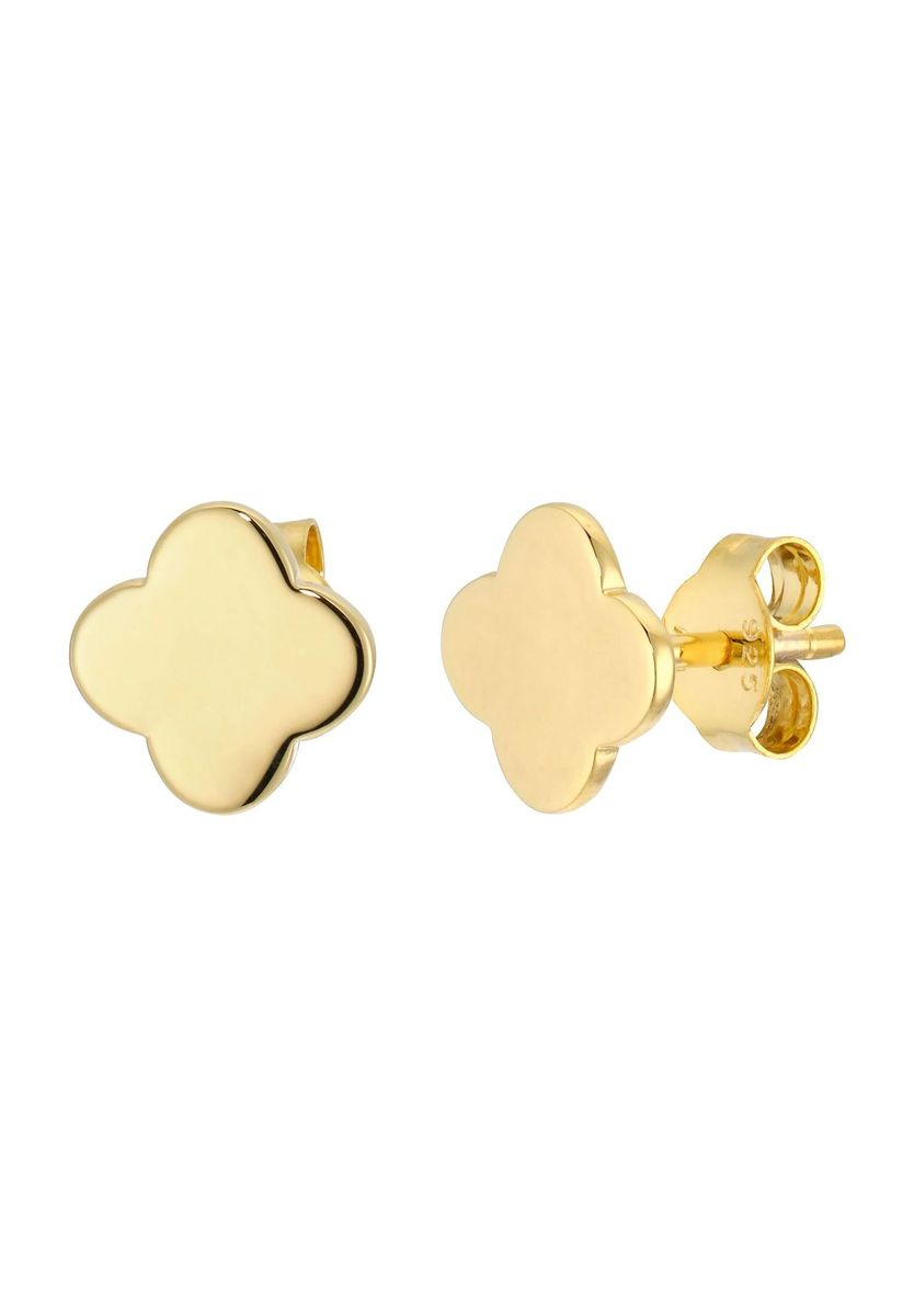 Goldene Kleeblatt Ohrstecker