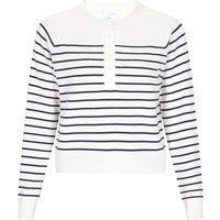 usha Pullover Frauen Cremeweiß, Marineblau