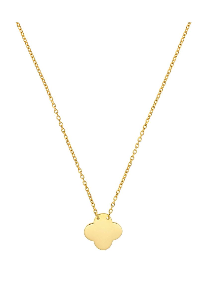 Elegante Halskette mit goldenem Kleeanhänger