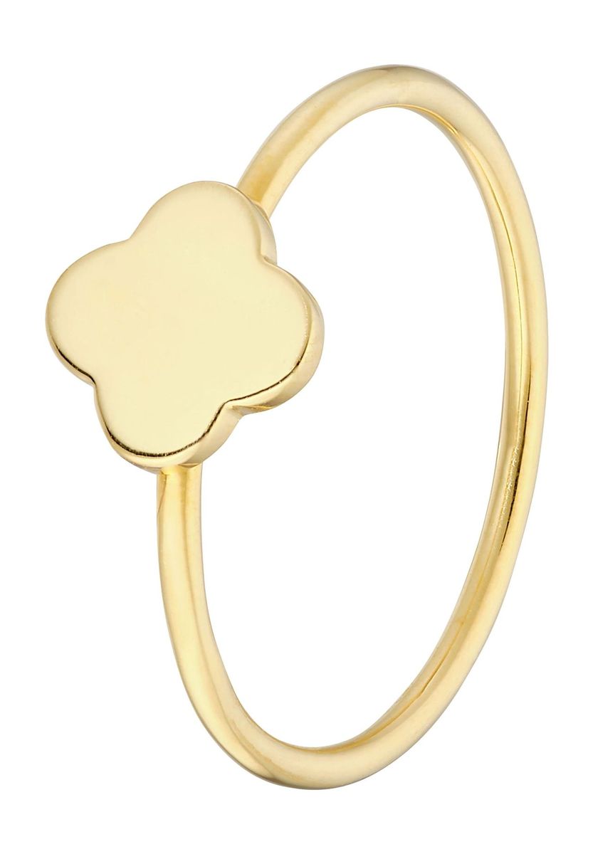 Minimalistischer Goldener Klee Mode Ring