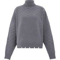 Faina Rollkragenpullover Damen hellgrau melange