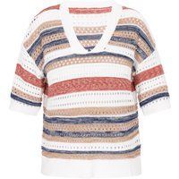 usha Pullover Frauen weiß mehrfarbig