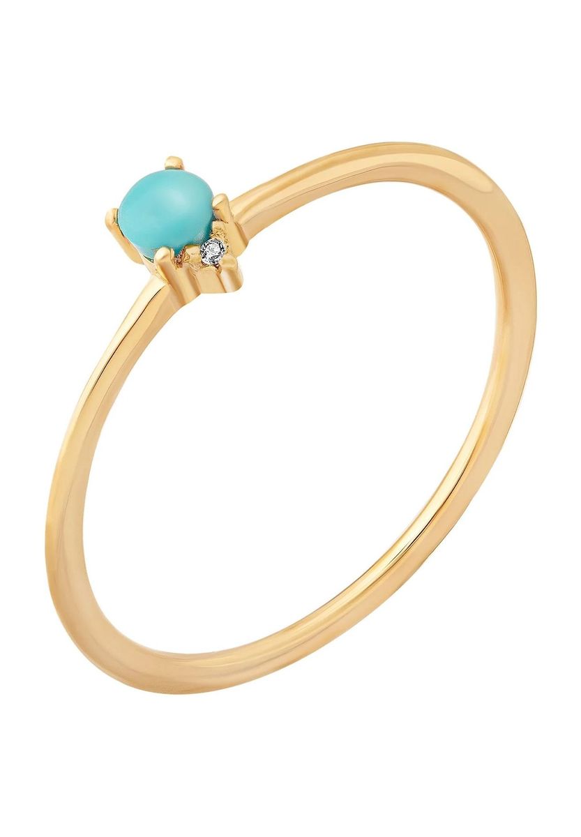 Türkis Cabochon Vergoldeter Silberring