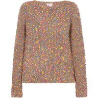 Kurzer Strickpullover mit Textur