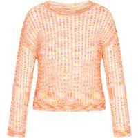 IZIA Pullover Frauen orange mehrfarbig