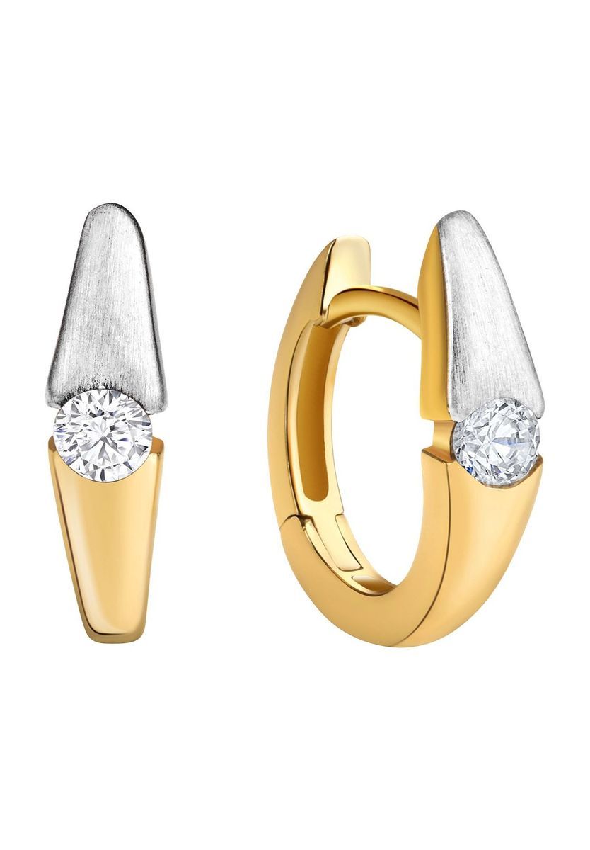 Zweifarbige goldene Creolen