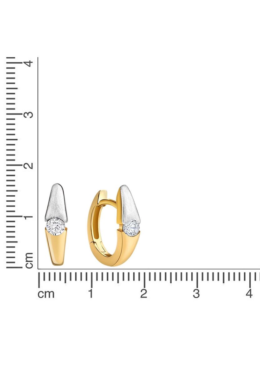 Zweifarbige goldene Creolen