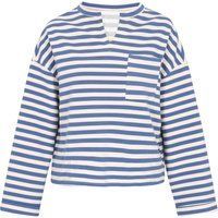 Gestreiftes Langarm-Pullover-Top