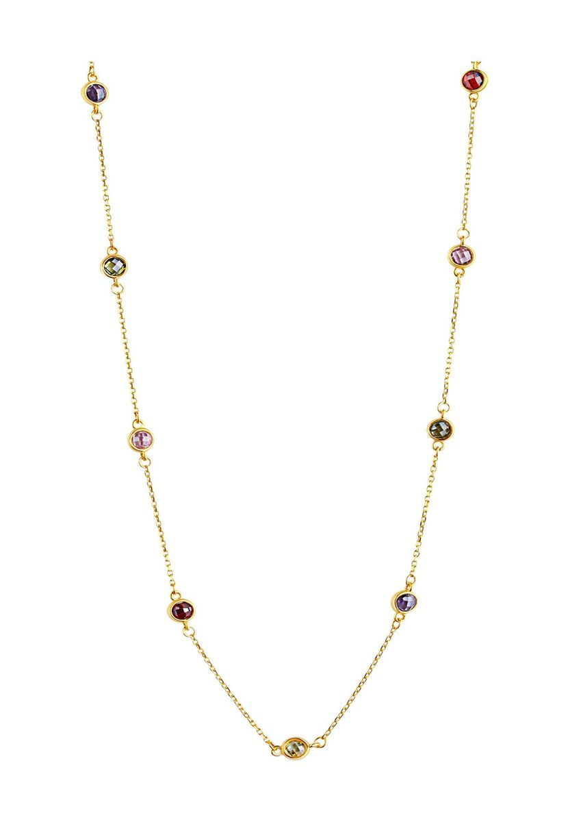 Mehrfarbige Edelstein-Halskette
