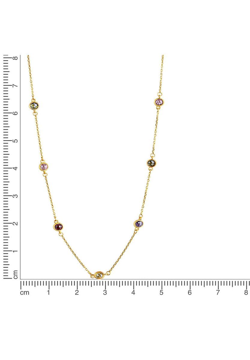 Mehrfarbige Edelstein-Halskette