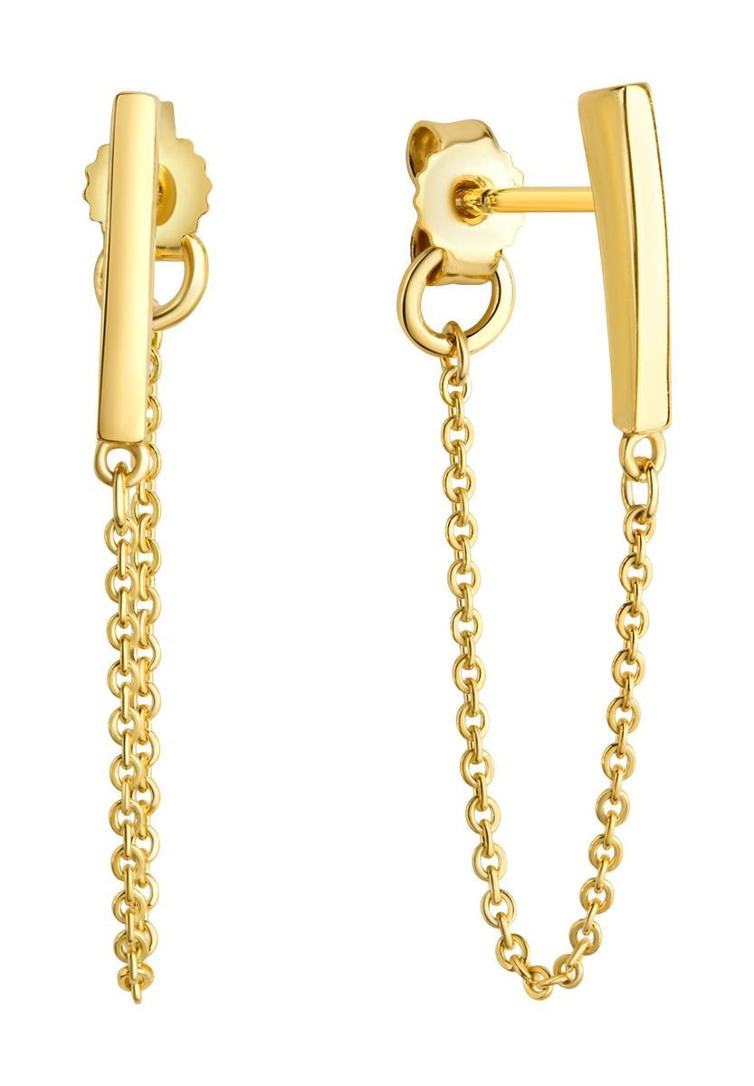 Hängende Kette Ohrhänger Gold