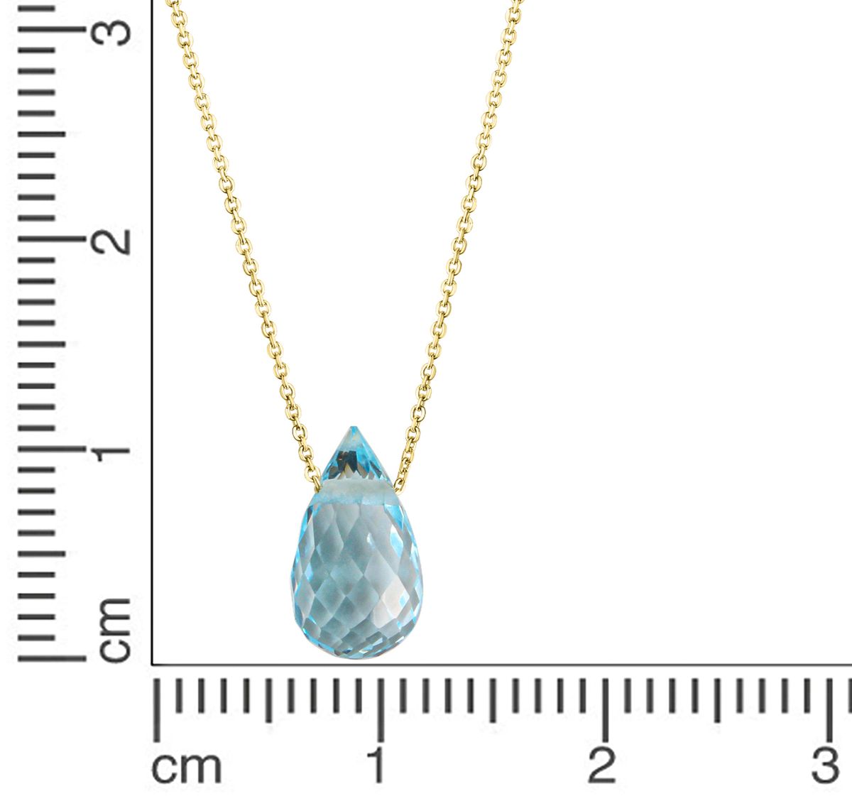 Amethyst Tropfen Anhänger Halskette Goldkette