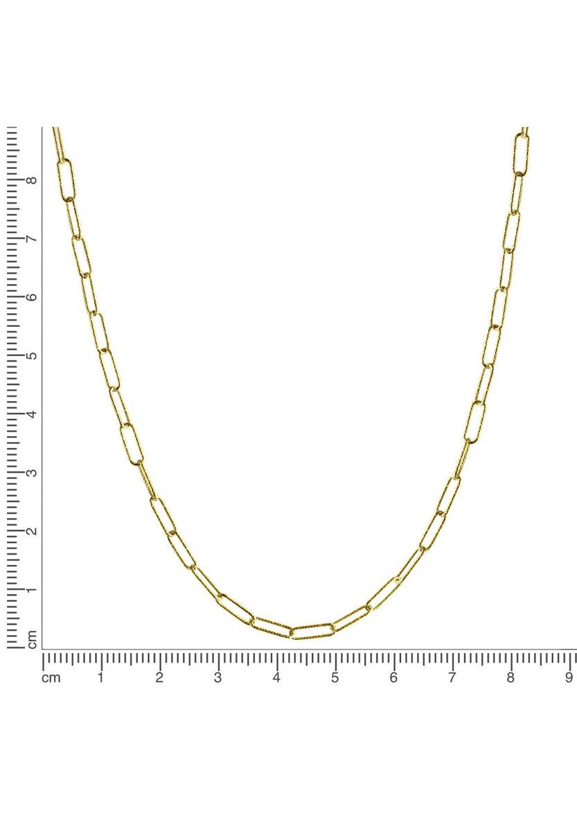 Vergoldete Halskette mit rechteckigen Kettengliedern