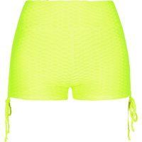 Strukturierte, hochtaillierte Sportshorts aus Strick