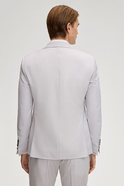 JOOP! Hawker Hellgraues Woll Hochzeitsanzugsakko Slim Fit