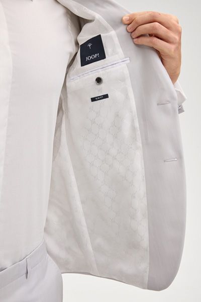 JOOP! Hawker Hellgraues Woll Hochzeitsanzugsakko Slim Fit