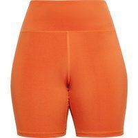 Orange, hoch taillierte Activewear Shorts