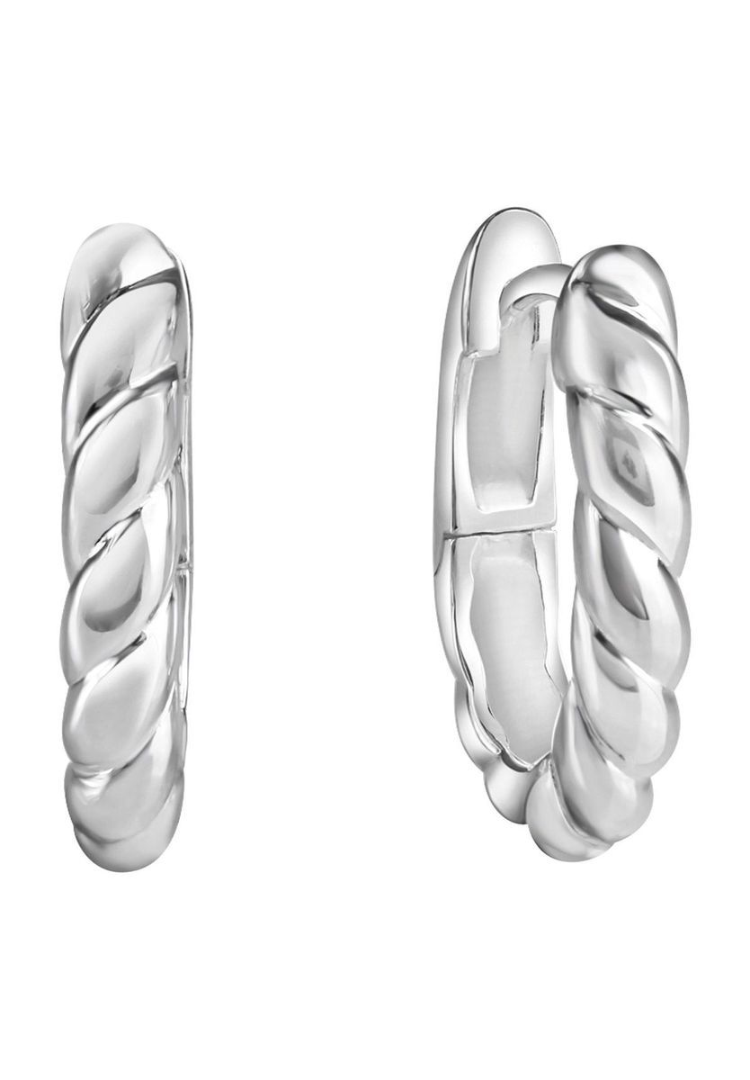 Gedrehte Sterling Silber Creolen Ohrringe