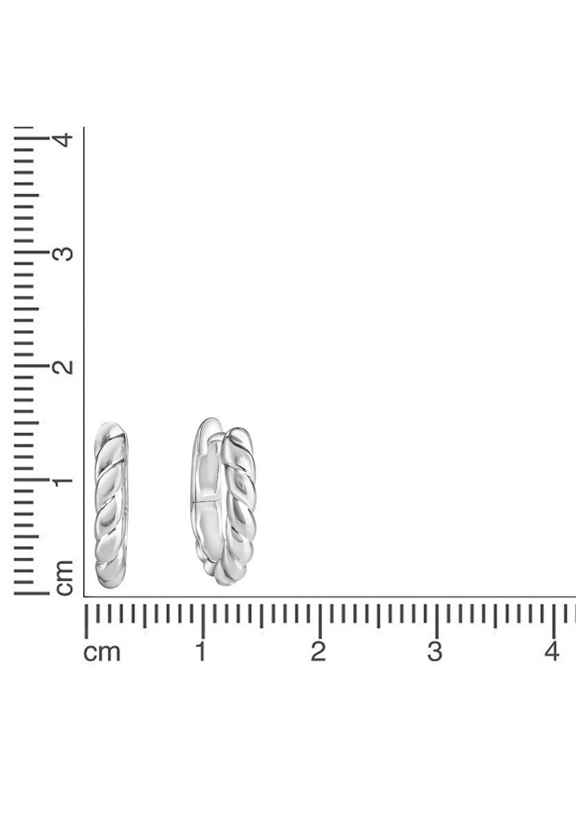 Gedrehte Sterling Silber Creolen Ohrringe