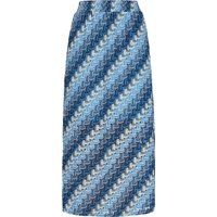 Maxi-Rock mit Blumenmuster und Stufen