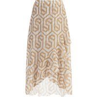 Faina Midirock Damen beige weiss