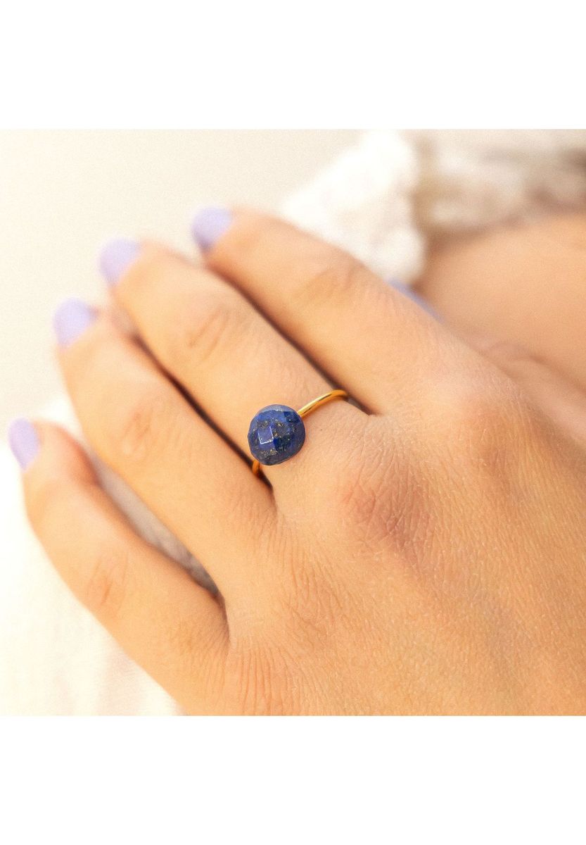 Gold Vermeil Lapislazuli Edelsteinring