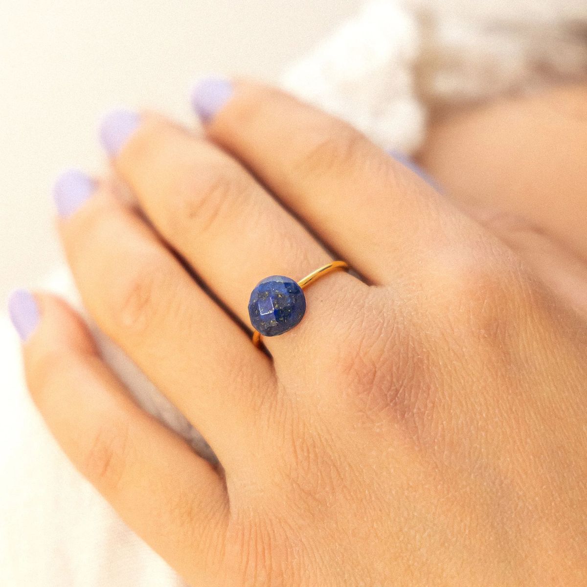 Gold Vermeil Lapislazuli Edelsteinring