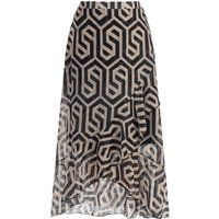 Faina Midirock Damen schwarz/beige