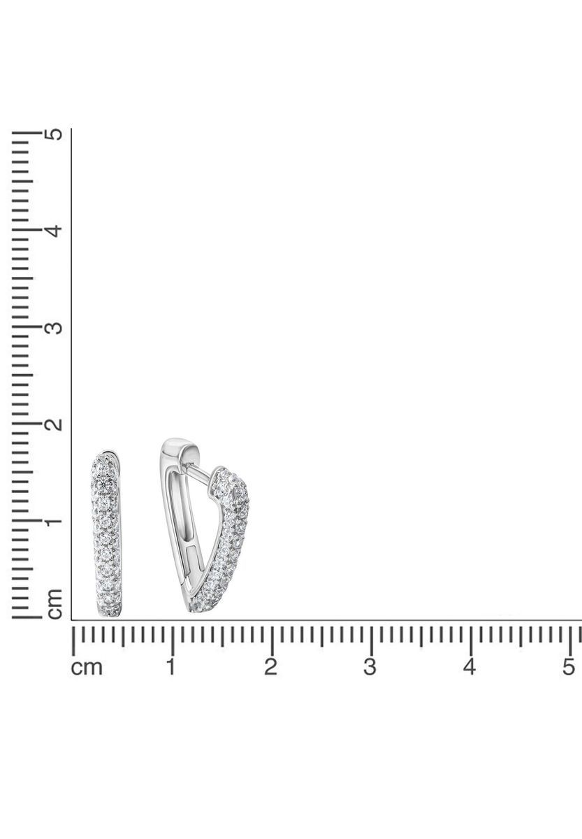 Dreieckige Creolen mit Zirkonia
